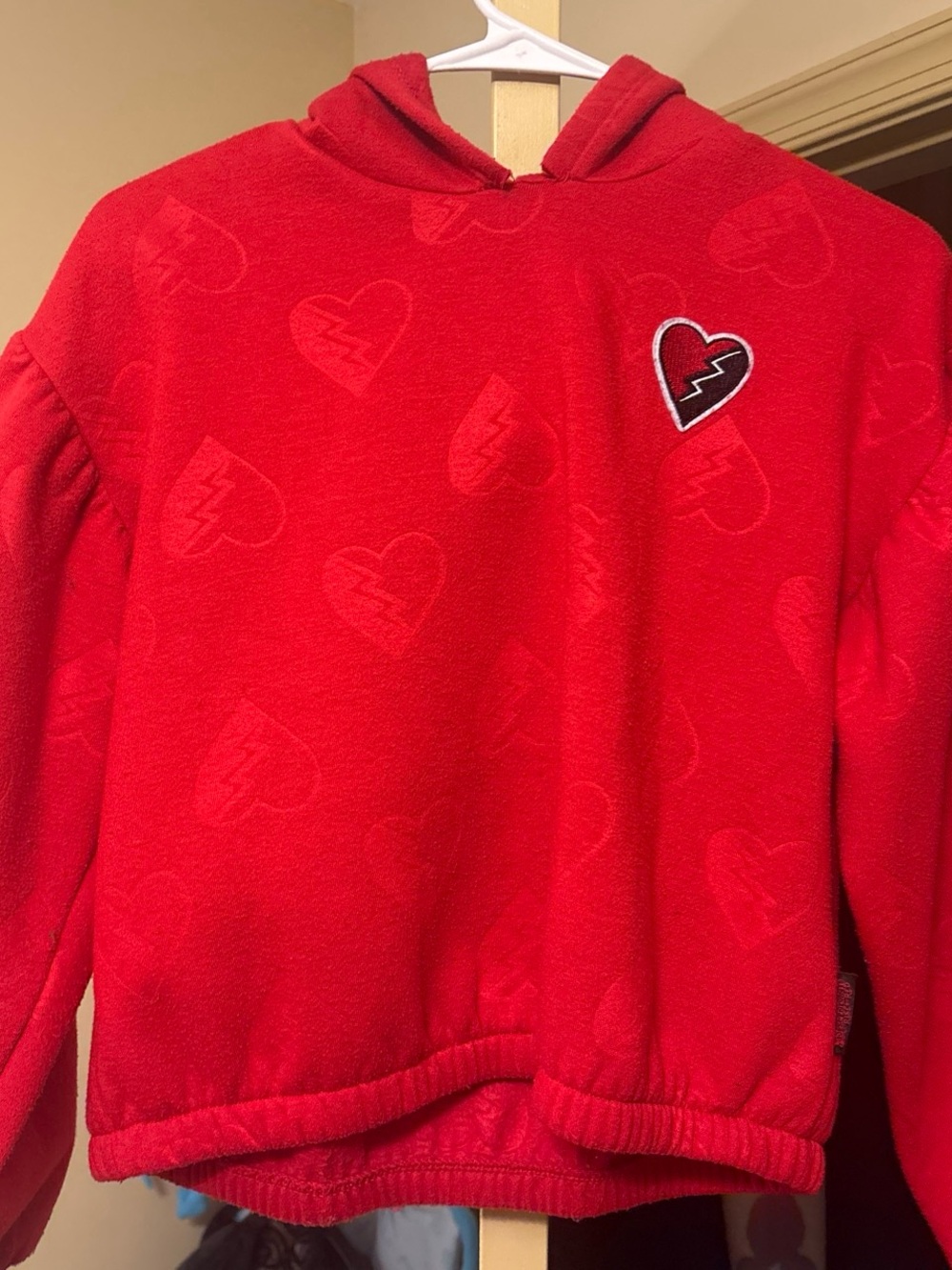Disney Red Heart Pullover Hoodie size xl 14/16 girls